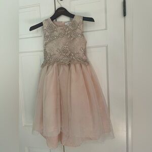 Girls light pink Pink formal Sleeveless Kids Dress Easter